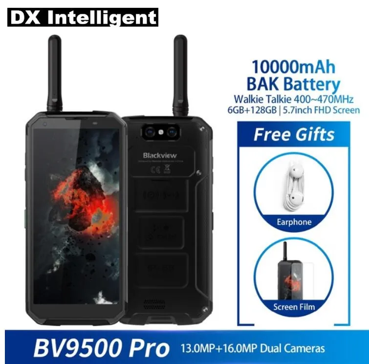 Blackview BV9500 Pro 10000 мАч рации 5 7 &quotFHD MT6763T 6 ГБ 128 16MP двойной Камера NFC IP69K IP68