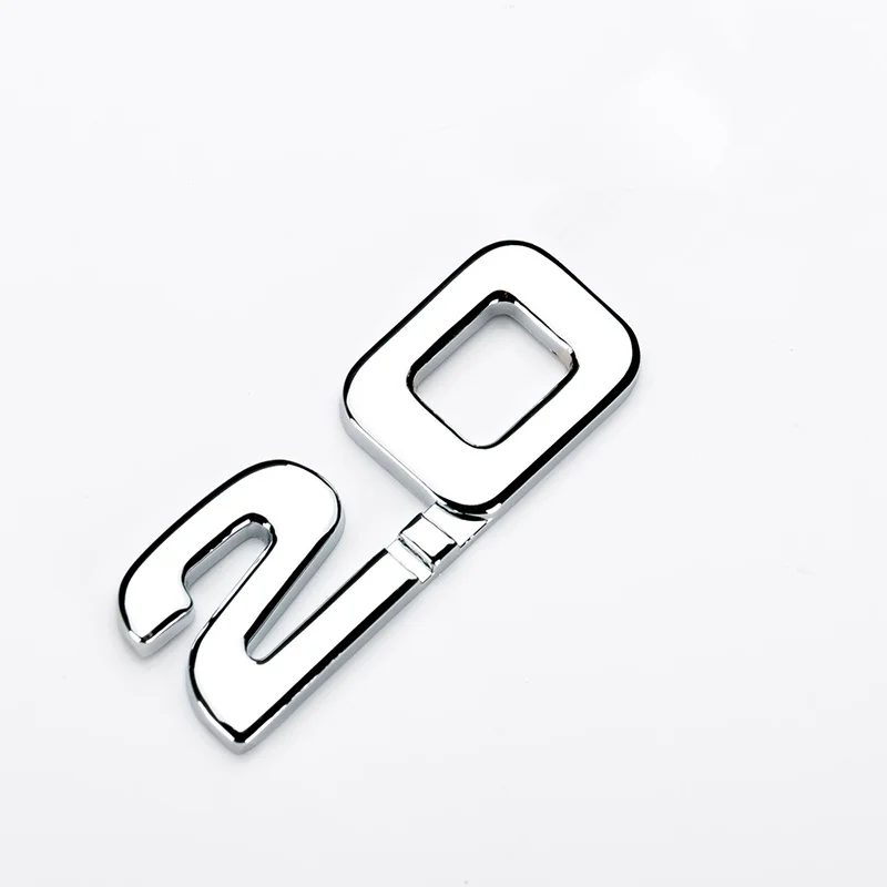 

HOT 1pc Car sticker 3D ABS 2.0 3.0 emblem car-styling sticker badge Decals for renault toyota bmw ford focus 2 car sticker funny