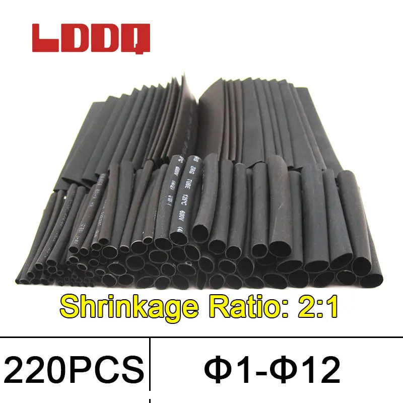 220 шт. термоусадочные трубки 1/2/3/4/6/8/10/12 мм|cable sleeve|thermal tubethermal cable sleeve |