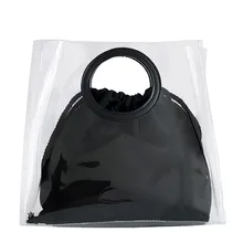 2 шт. Прозрачная ПВХ сумка для хранения плавательных принадлежностей водонепроницаемый дизайн простая сумка спортивная тренировочная сумка J10