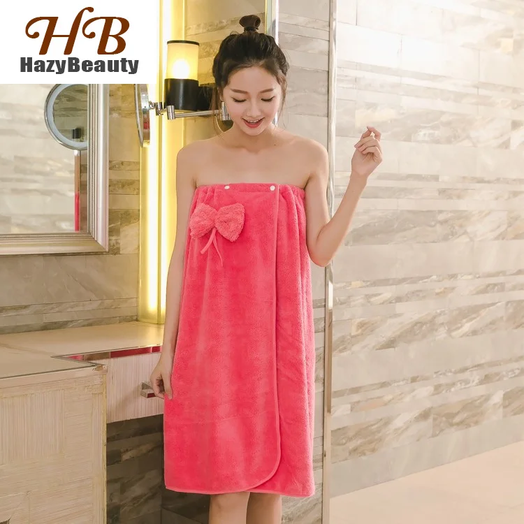 HazyBeauty Women Bath Towel Microfiber Fabric Beach Towel Soft Wrap Women Bath Skirt Super Absorbent Home For Bathroom 135*85CM