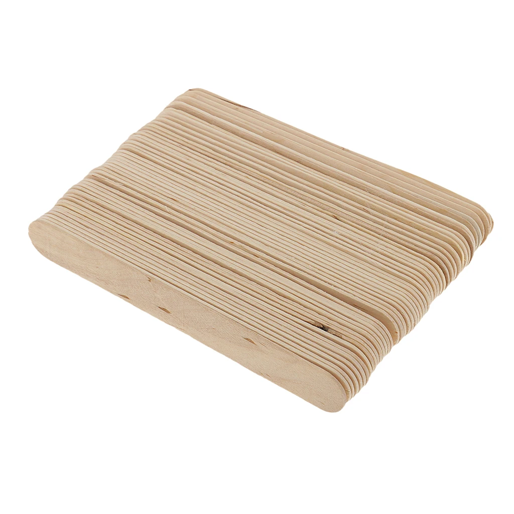 50pcs Disposable Wax Spatula Stick Body Hair Removal Waxing Wooden Tongue Depressor Applicator