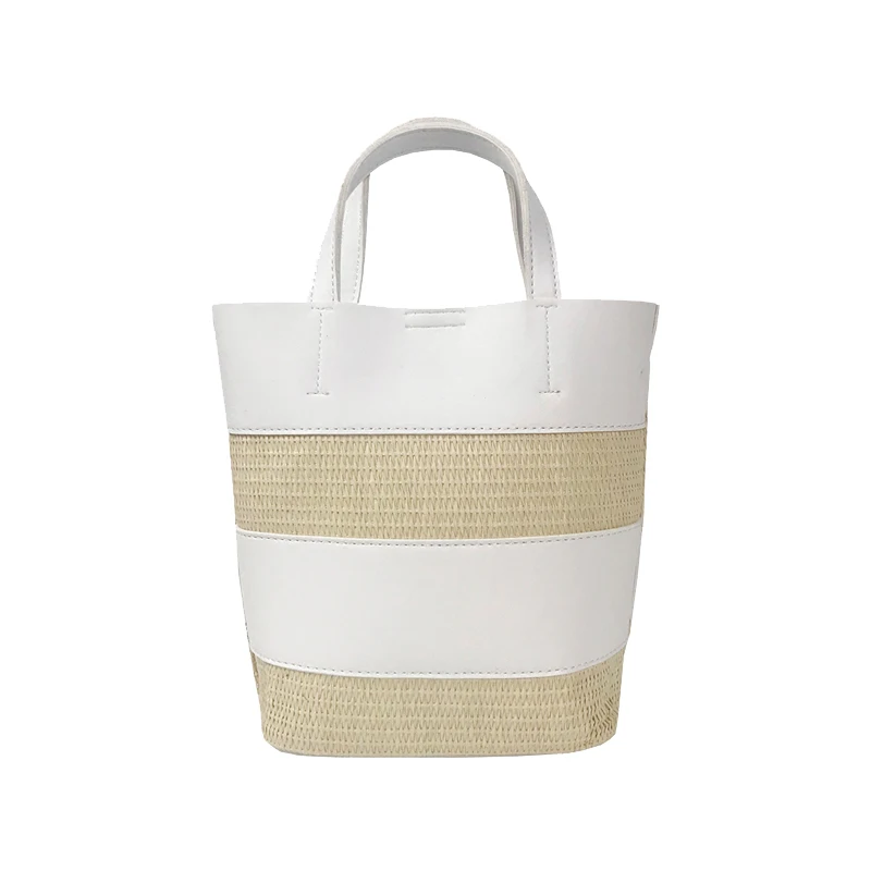 Summer Fashion Women Panelled Straw Bags INS Popular Female Beach Casual Handbag Ladies Exquisite Weave Shoulder Bag Tote SS3397 (5)