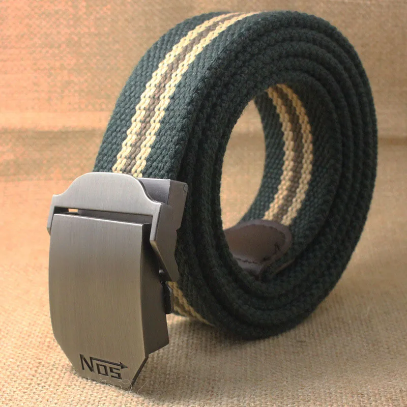 C Army green stripe Лучший YBT унисекс тактический ремень, высокое качество, 4 мм, толщина 3,8 см, широкий, Повседневный, Холщовый ремень, для улицы, сплав, автоматическая пряжка, мужской ремень - Цвет: C Army green stripe