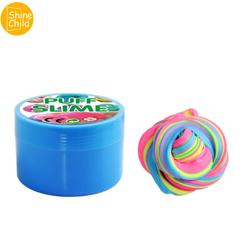 

100 ML Puff Slime DIY Clear Slime Clay Charm Foam Play Clay Slimes Maker Putty Fluffy Hand Gum Antistress Educational Toys Kids