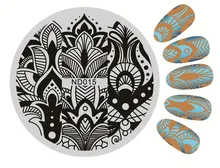 1 PC Leaves Patterns Nail Art Stamping Plate Stainless Steel Nail Stamp Plate Manicure Stencils DIY Nail Art Stamping Tools