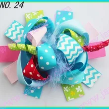 100 шт, 5-6 дюймов, бутик, веселые банты для волос, заколки с изображением зебры, банты для волос для девочек, Мультяшные зажимы для волос