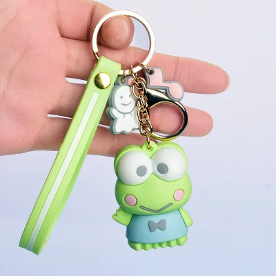 25 Kinds of Cartoon Toys Pudding Dog Melody Big Ear Dog Cool Penguin Key Keys Ins Woman Bag Exquisite Hanging Gift - Color: Brown