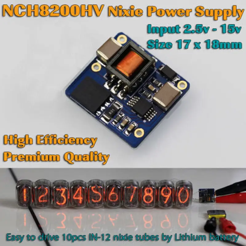 NCH8200HV высокое Напряжение DC Мощность для Nixie трубы 2 5-15 В универсальный совет