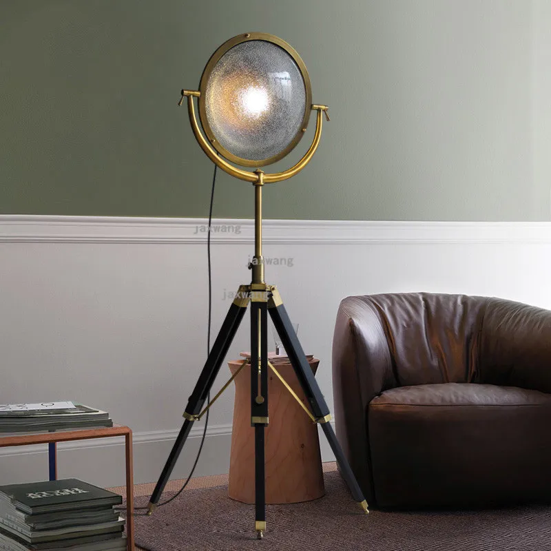 

Nordic American Creative floor lamp Studio Retro Silver Golden stand light Tripod for bedroom led standing lamps for living room
