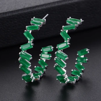 

GODKI 34mm Luxury Iregular Geometry Multicolor Trendy Cubic Zirconia Women Wedding Party Earring High Jewelry Addiction