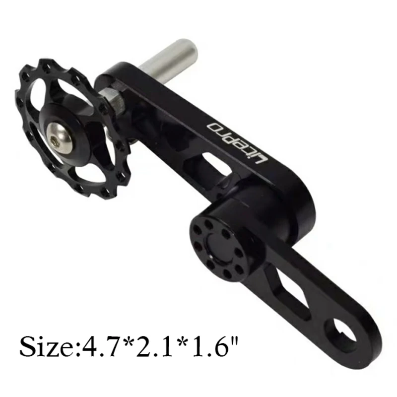 Folding Bicycle Guide Wheel Lp Oval Aluminum Alloy Cycling Single Speed Rear Derailleur Chain Tensioner with Sprocket MTB Bike