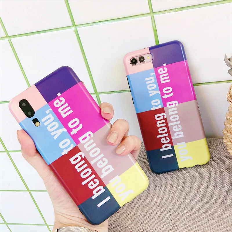

Mosaic Case for Huawei P10 P20 Mate20 PRO Nova 3 Cover Shell Soft Marble Design Phone Cases Skins