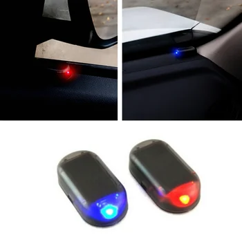 

1Pc Universal Car Fake Solar Power Alarm Lamp Security System Warning Theft Flash Blinking Anti-Theft Caution LED Light