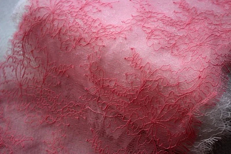 3 метра мягкая нейлоновая французская кружевная отделка для ресниц DIY Швейное Ремесло сексуальное нижнее белье кружевная ткань черный/белый/розовый