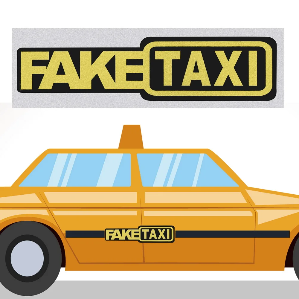 

FORAUTO Funny Car Stickers and Decals Reflective Car Sticker FAKE TAXI 20*5CM Auto Decoration Car Accessories Car Styling