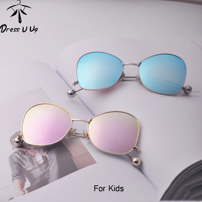 

DRESSUUP 2017 Cute Cat Eye Enfant Kids Sunglasses Brand Designer Beads Children Boys Girls Sun Glasses Oculos De Sol Gafas