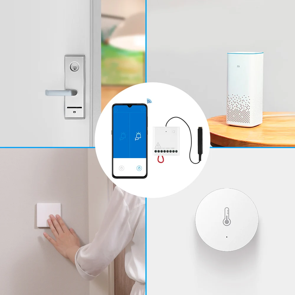 Xiaomi Mijia Aqara двухсторонний модуль управления Zigbee беспроводной релейный контроллер 2 канала работает для приложения Mijia и домашнего комплекта