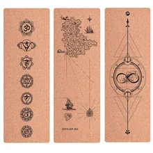 183*65 см TPE пробки Нескользящие тренировка фитнес Йога мат позиции линии экологически чистые натуральные матрас Пилатес