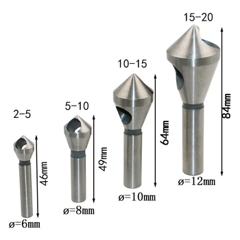 

HSS 6542 Countersink Deburring Drill Bit 2-5-10-15-20MM Metal Taper Stainless Steel Hole Saw Cutter Chamfering Power Drills Tool