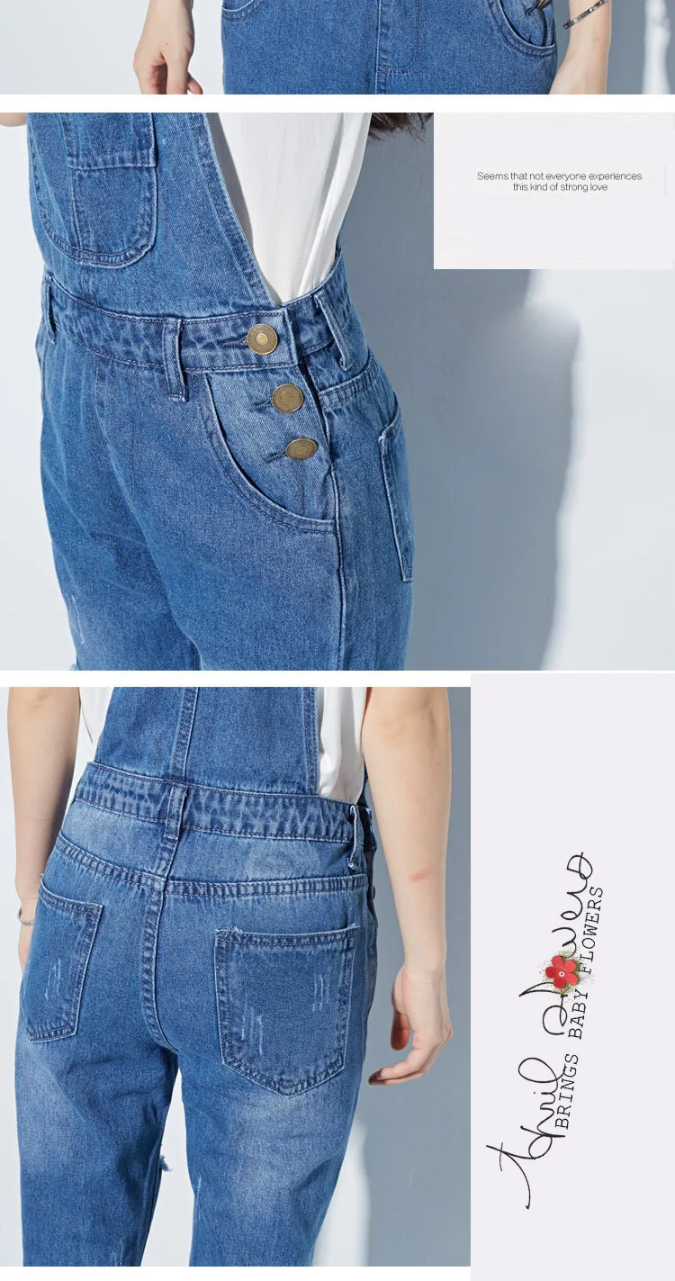 HCYO Fashion Jumpsuit Female Denim Overalls for Women Bodysuit salopette femme En Jean Women Ripped Hole Denim Jumpsuits Rompers (12)