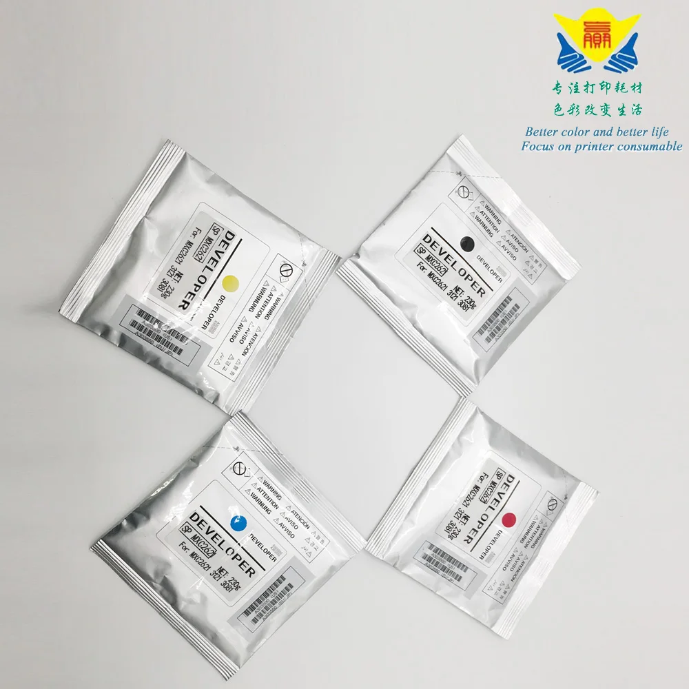 

JIANYINGCHEN Comapatible color Developer powder for Sharps MXC2621 3121 3081 3581 laser printer copier (4bags/lot) 230g per bag