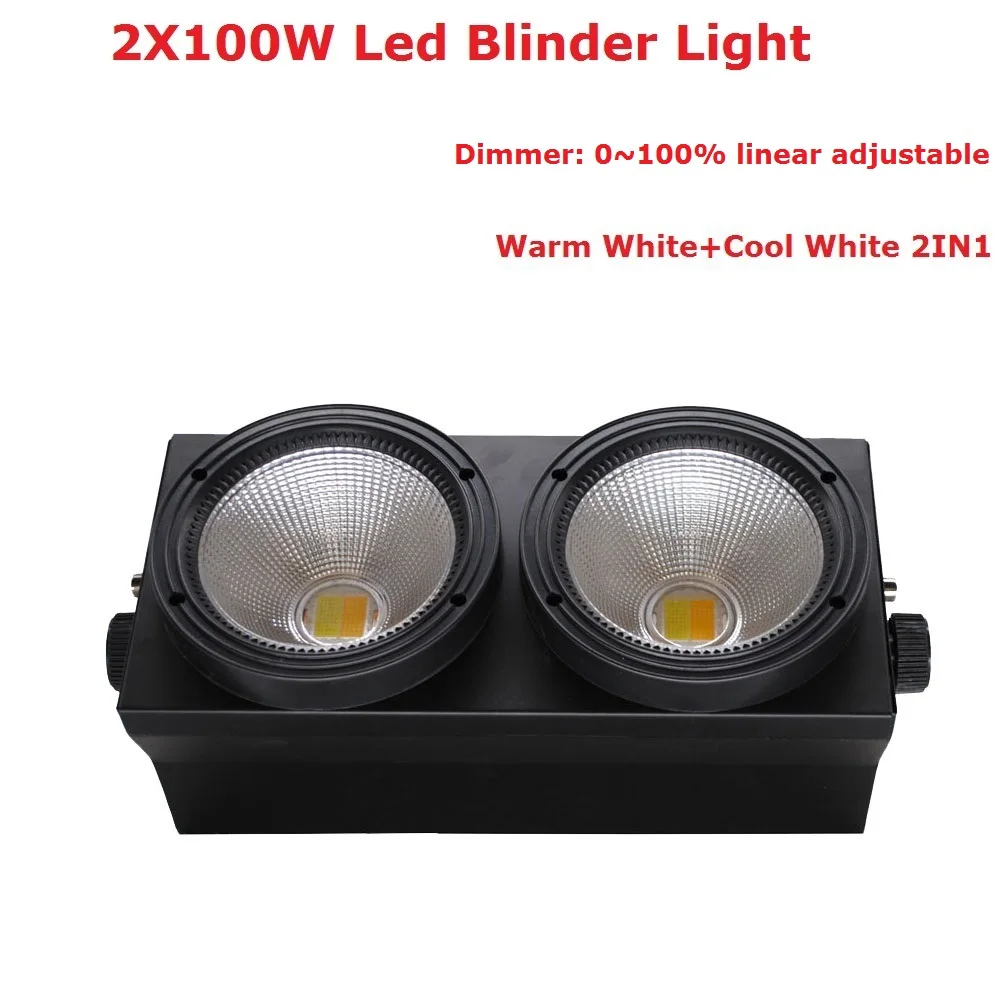 Cheap China Factory Directly Sales 2 Eyes Led Audience Light COB Power Warm White + Cool White 2IN1 LED Led Blinder Light 90V-245V