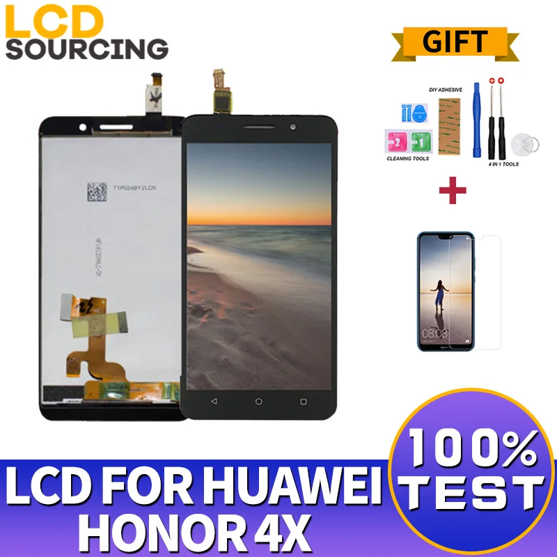 

5.5 inch LCD Display For HUAWEI Honor 4X Display Touch Screen with Frame Replacement Che2-L11 CHE2 UL00 New 100% Tested