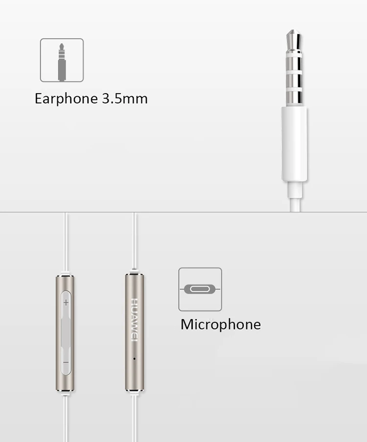 Оригинальные новые наушники-вкладыши huawei Honor AM116 с дистанционным микрофоном 3,5 мм гарнитура для смартфонов xiaomi