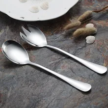 Creative stainless steel spoon uniquely shaped eat noodles necessary multi-function Salad spoons fork 10pcs/lot
