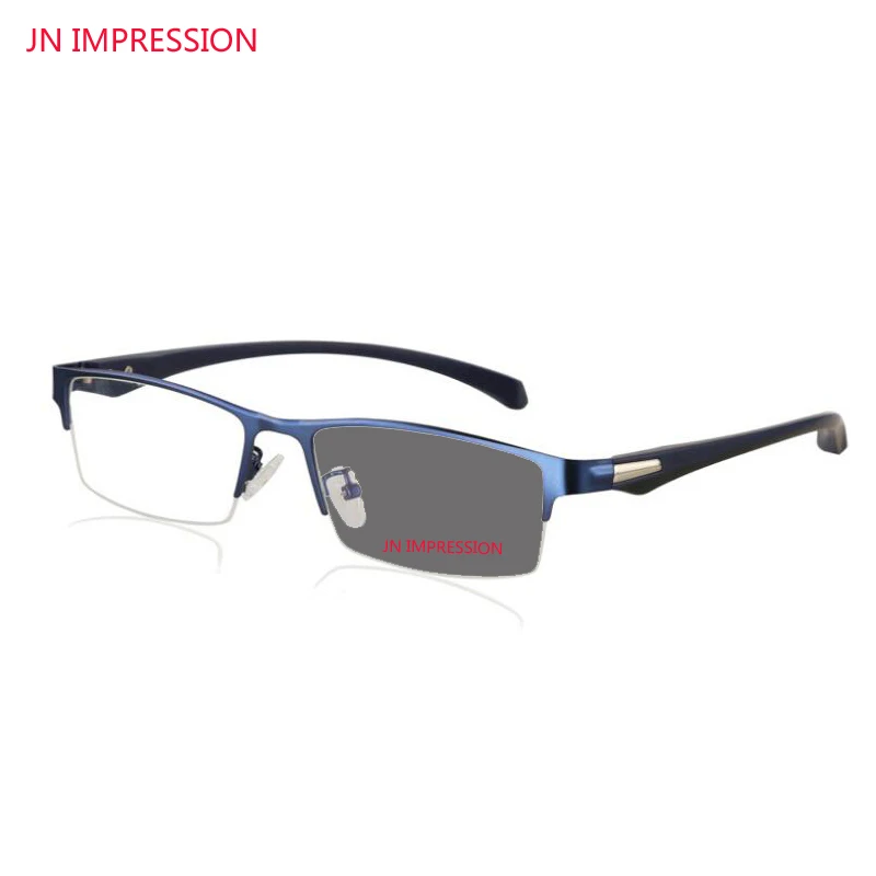 

JN IMPRESSION High quality Titanium alloy Outdoor Photochromic Reading Glasses Men Presbyopia Hyperopia Glasse 1.25 1.50 2.25