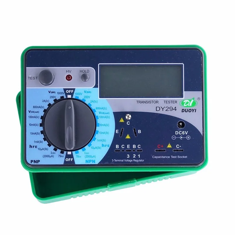 

DY294 Digital Transistor Tester DC Parametric Capacitance SCR FET 1000V Reverse Voltage Magnification
