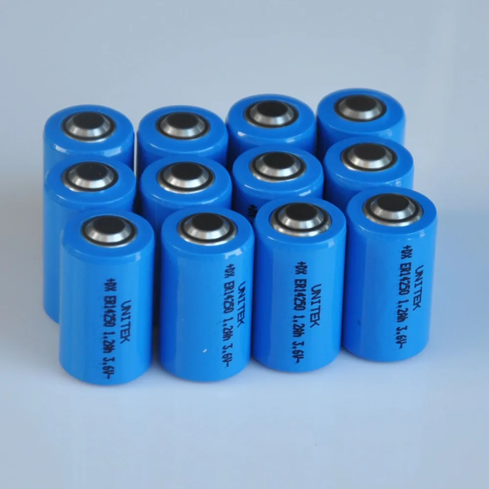 12-pack 3,6 V 1/2AA liSOCL2 литиевая батарея ER14250 14250 1200mah PCL батарея Замена для SAFT LS14250 TL-5902 SL-550