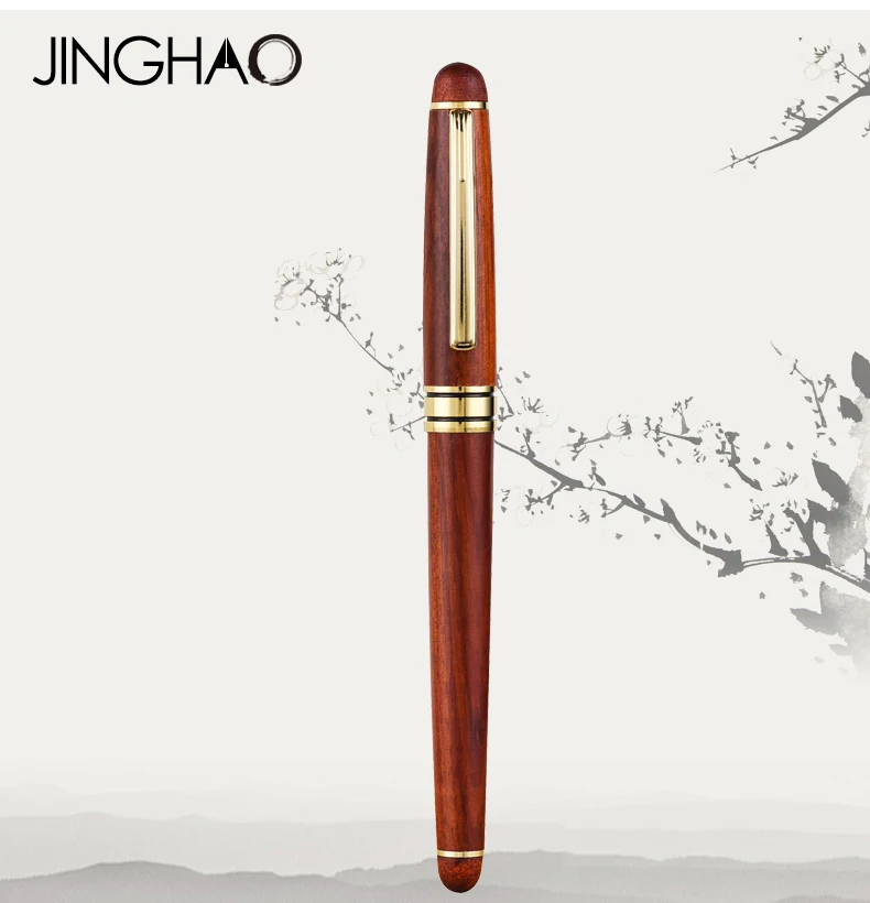 

Luxury Christmas Gift Red Fountain Pen Gold Clip Fine Point 0.5mm Iraurita Ink Pens with a Gift Box Office Business Stationery