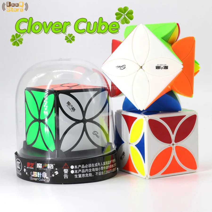 Mofangge четыре листа клевера Cube Magic Cube Puzzle игрушки для конкурса черный Stickerless странно-форма твист Cube