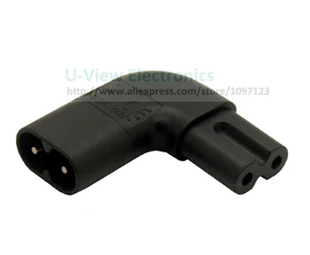 

NCHTEK Left Right Angle IEC 320 C7 C8 Figure 8 AC Power Adapter, Power Plug Connector/Free Shipping/6PCS