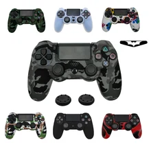 Камуфляжный силиконовый гелевый защитный чехол для PS4 контроллер ручки чехол для Playstation 4 Pro/тонкий прочный джойстик