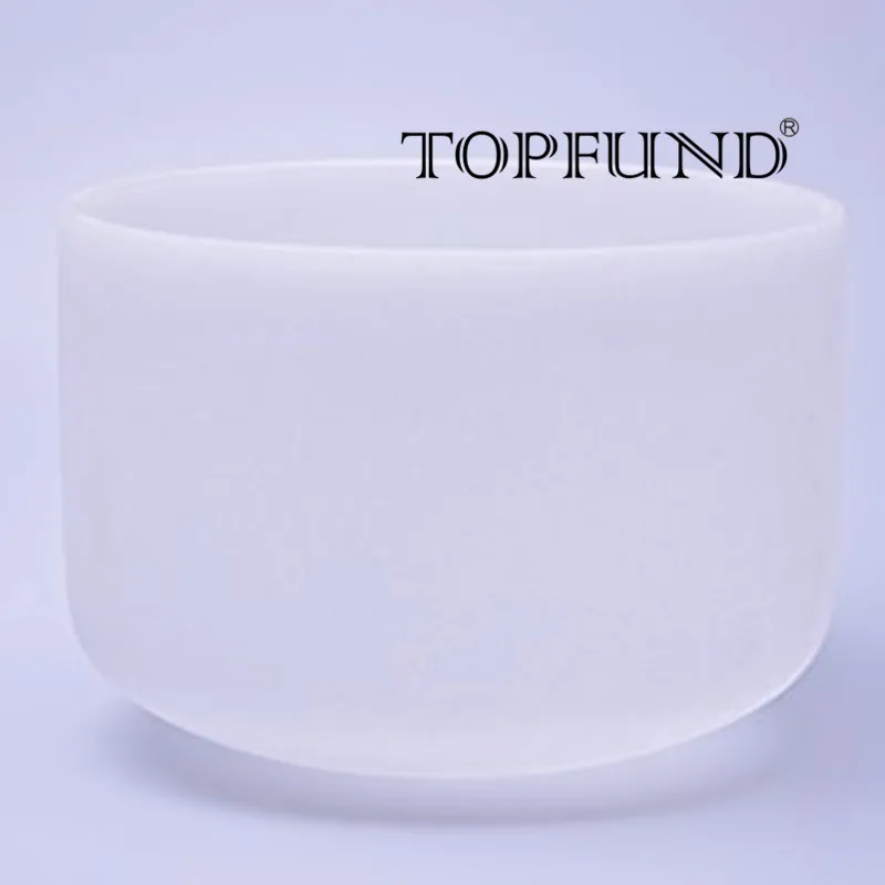 

TOPFUND A Note 3rd Eye Chakra Frosted Quartz Crystal Singing Bowl 16" local shipping