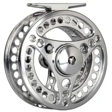 3/4 5/6 7/8 9/10WT CNC обработанная Летающая катушка Серебряная большая беседка алюминиевая Рыболовная катушка