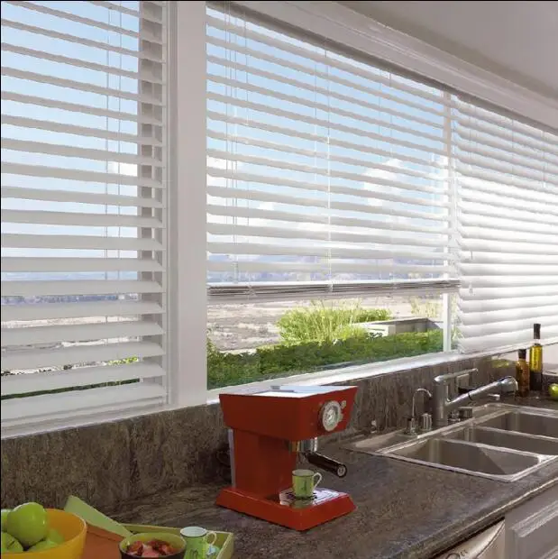 FREE SHIPPING WHITE WOOD WOODEN VENETIAN BLINDS REAL WOOD WITH CORD