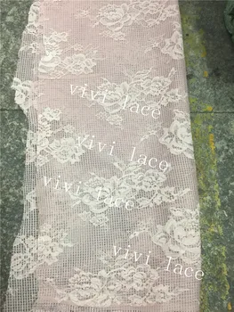 

10 yards mm0011 pink/grey lace bonded net hard mesh 2 layers best quality good shape lace for sawing dress/wedding