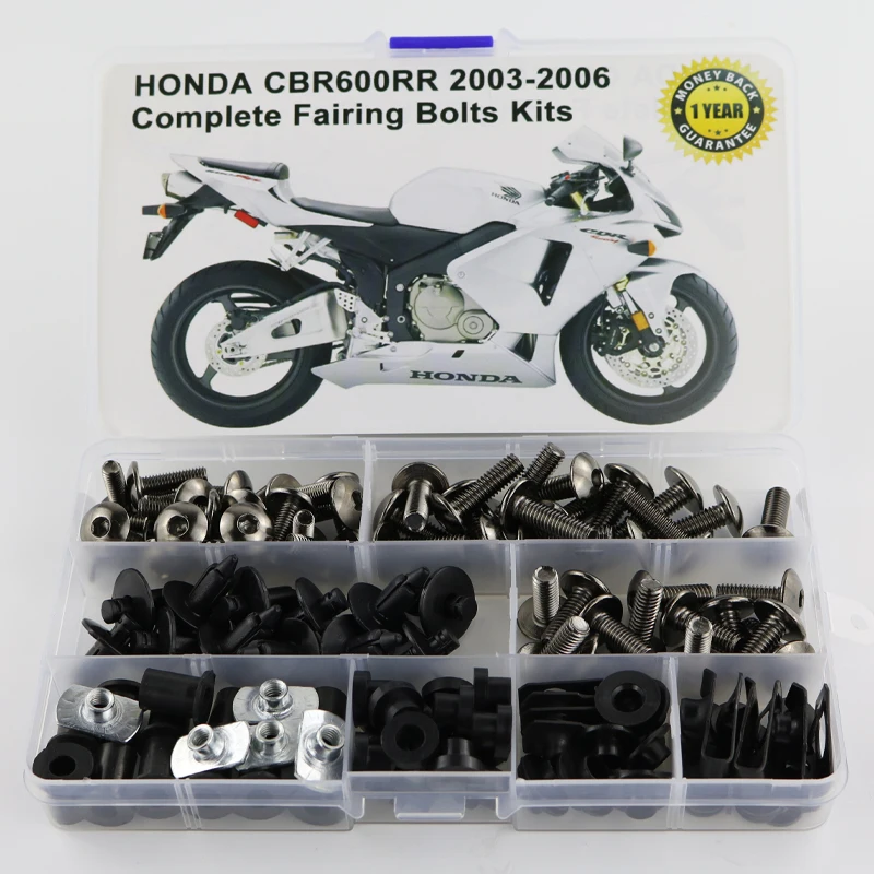 Для Honda CBR 600RR CBR600RR 2003-2006 с OEM стиль мотоцикл Полный Обтекатель болты комплекты винты шайба крепеж гайки - Цвет: Titanium