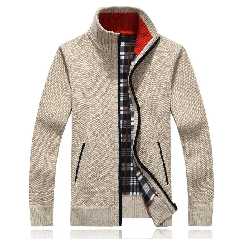 Marstaci, новинка, мужской свитер из флиса, Осень-зима, теплое кашемировое платье, тонкий толстый шерстяной свитер на молнии, Повседневный свитер, мужское вязаное пальто