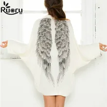 Batwing Sleeve Wings Printed Kimono Cardigan jacket White Women Shirt Blusas Loose Female Large Size Blouse Summer Top Cover Up