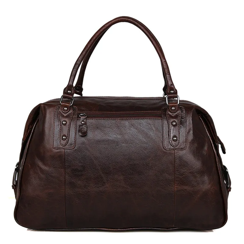 JMD винтажная Натуральная мужская классическая дорожная сумка для багажа, сумка через плечо, большая 1" 7071C