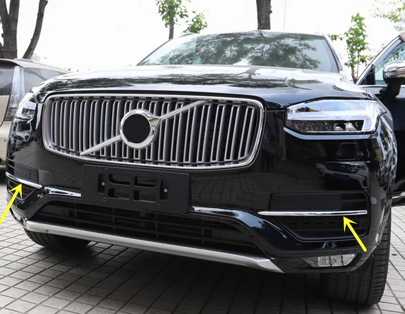 

For Volvo XC90 2015 2016 2017 2018 ABS Chrome Front/Rear Fog Light Lamp Decoration Strip Cover Trim Car Styling