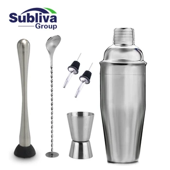 

6pcs/set Stainless Steel Liquor Red Wine Cocktail Shaker Bar Wine Mixer Set Bartender Cocktail Hand Shaker Tool Kit