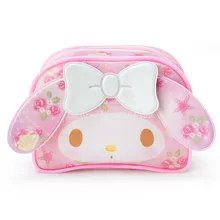 New Fashion My Melody Girls Kids Small Transparent PVC Cosmetic Bags Cases For Children