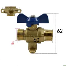 DN15 G 1/" BSP Мужской латунь мяч Клапан воды газойль Порты и разъёмы Размер 12 мм с синей ручкой