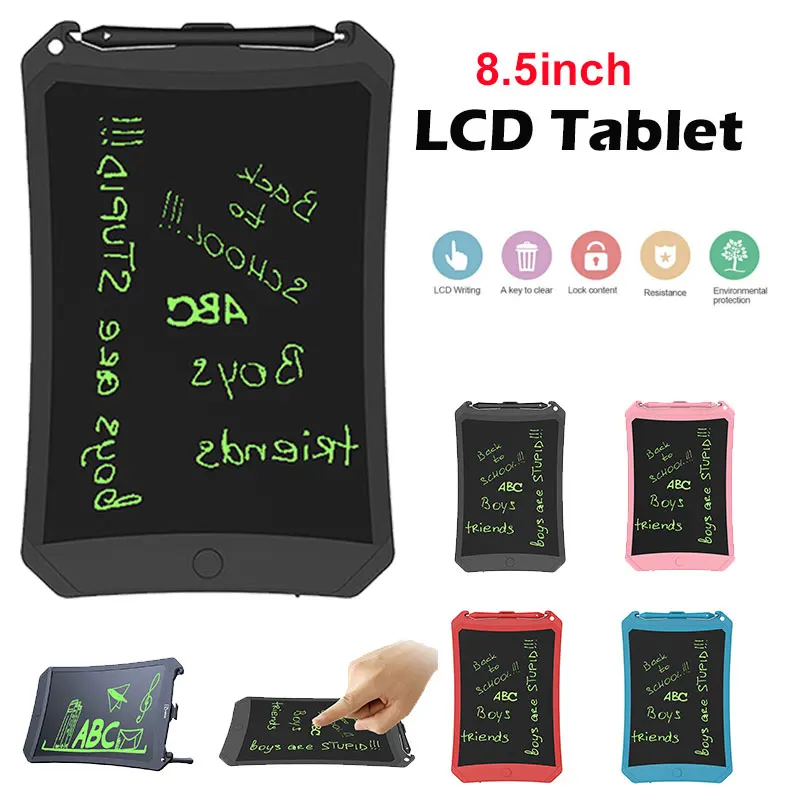 

8.5 Inch LCD Graphics Tablet with Lock Screen Drawing Function with Stylus Pen Early Education Portable for Kid Gift